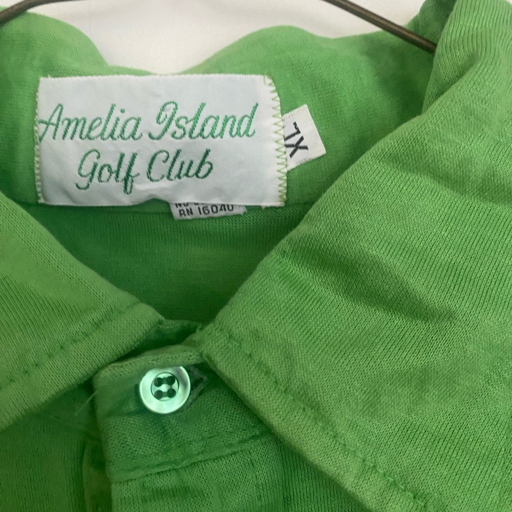 Vintage green Amelia island golf club polo shirt-size X-Large - Picture 4 of 5
